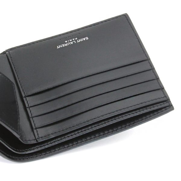 240511 wa52 1 5 Saint Laurent Monogram Bifold Wallet Leather Nero