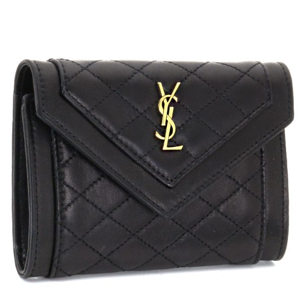 240511 wa52 2 1 Saint Laurent Gaby S Coin Purse Wallet Leather Nero