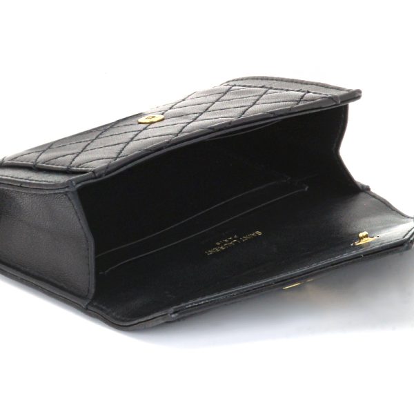 240511 wa52 2 3 Saint Laurent Gaby S Coin Purse Wallet Leather Nero