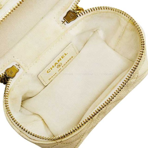 24051205 1 Chanel Matelasse Coco Mark Chain Vanity Bag Ivory