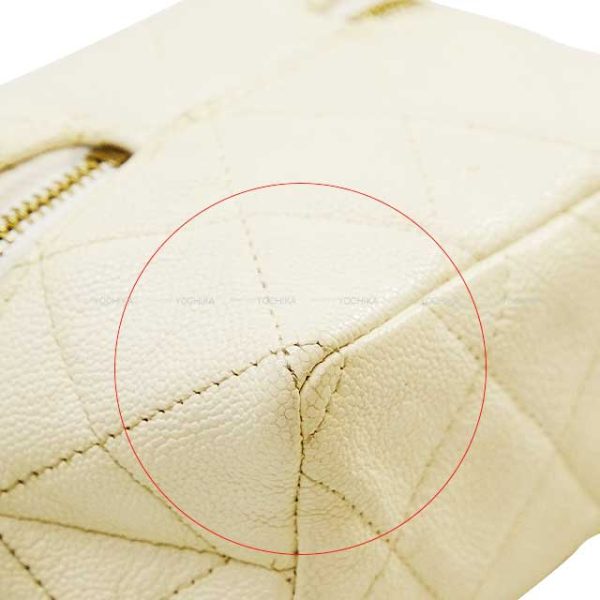 24051205 7 Chanel Matelasse Coco Mark Chain Vanity Bag Ivory