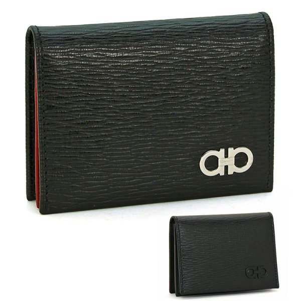 240522 wa10 1 1 Ferragamo Card Case Leather Black