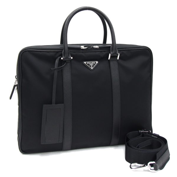 2405270041 PRADA Briefcase Leather Black