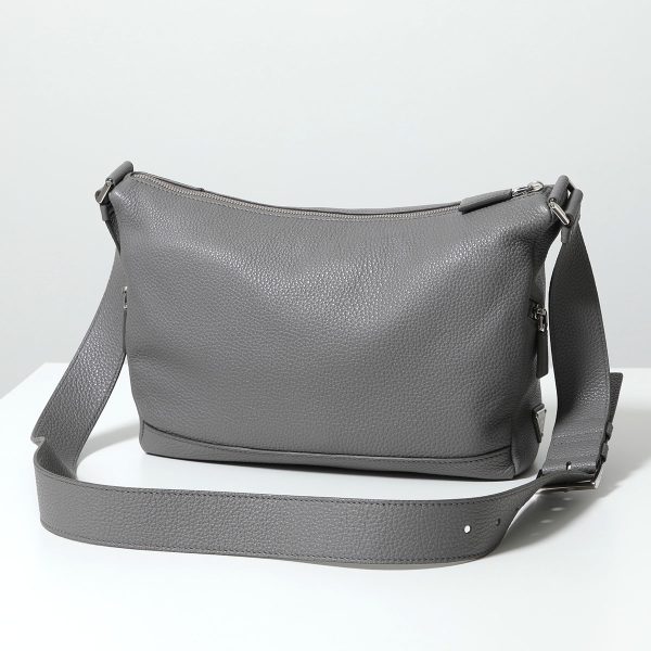 2405w51183 6 Prada Shoulder Vitello Triangle Logo Marmo Grey