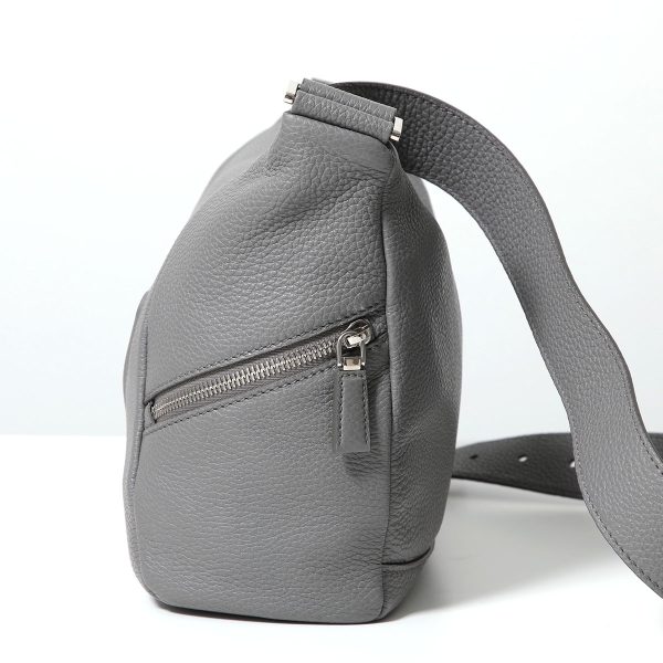 2405w51183 7 Prada Shoulder Vitello Triangle Logo Marmo Grey