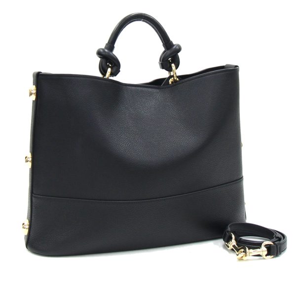 2406041081 Ferragamo Gram Shoulder Bag Leather Black