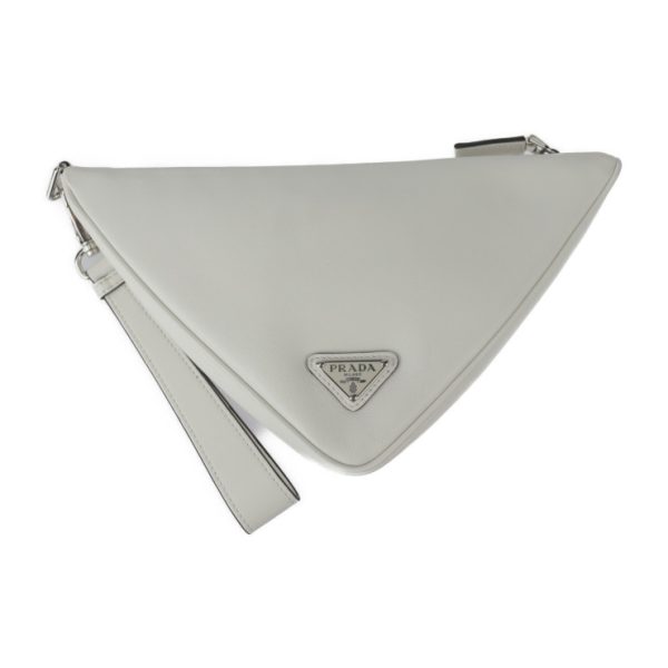 2406053007008 3 Prada Leather Clutch Bag White