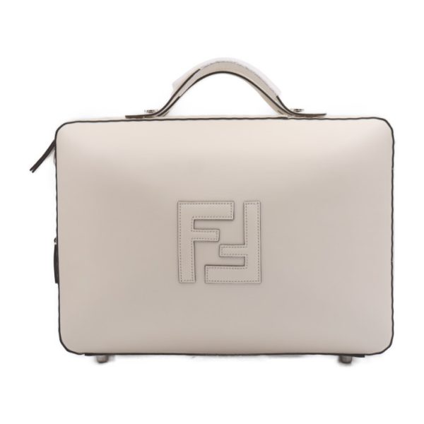 2406063007035 1 Fendi Suitcase Business Bag Calf Leather White