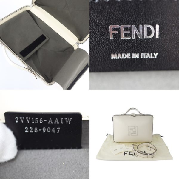 2406063007035 9 Fendi Suitcase Business Bag Calf Leather White