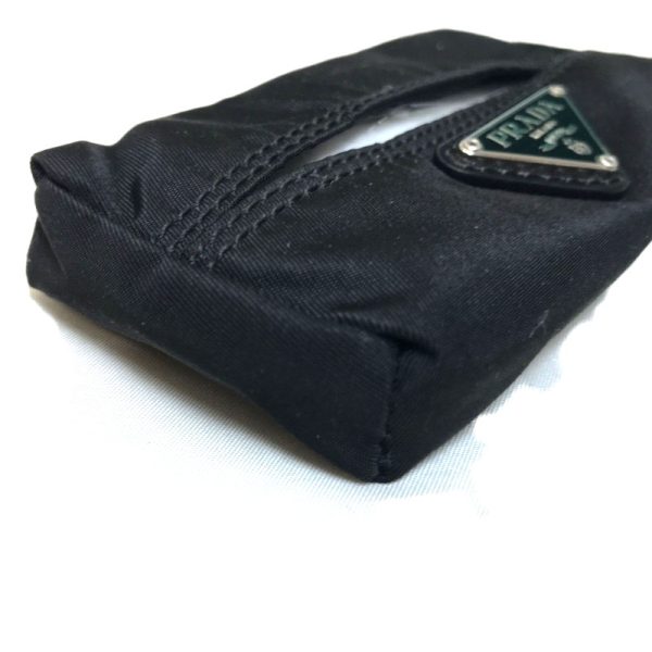 240612001 4 Prada Pocket Tissue Case Nylon Black