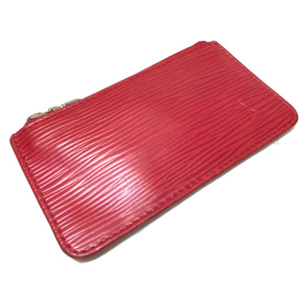 240612005 2 Louis Vuitton Epi Coin Case Pochette Cle Red Silver Hardware Epi Leather