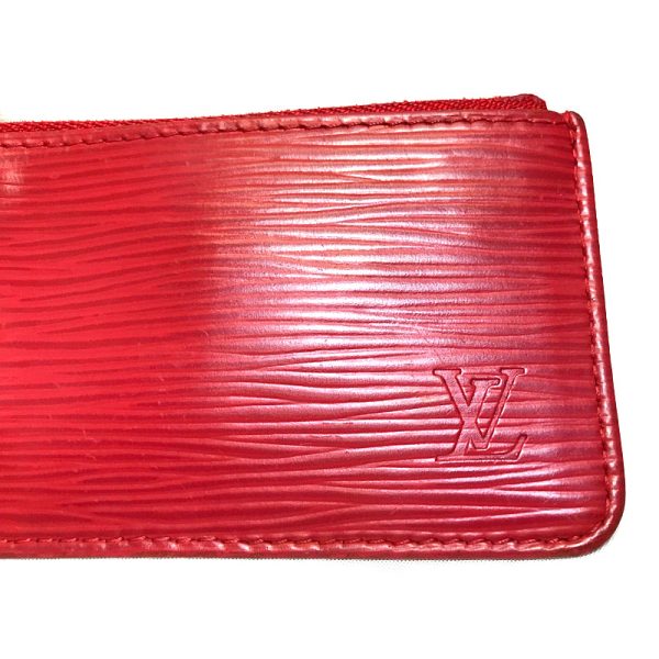 240612005 6 Louis Vuitton Epi Coin Case Pochette Cle Red Silver Hardware Epi Leather