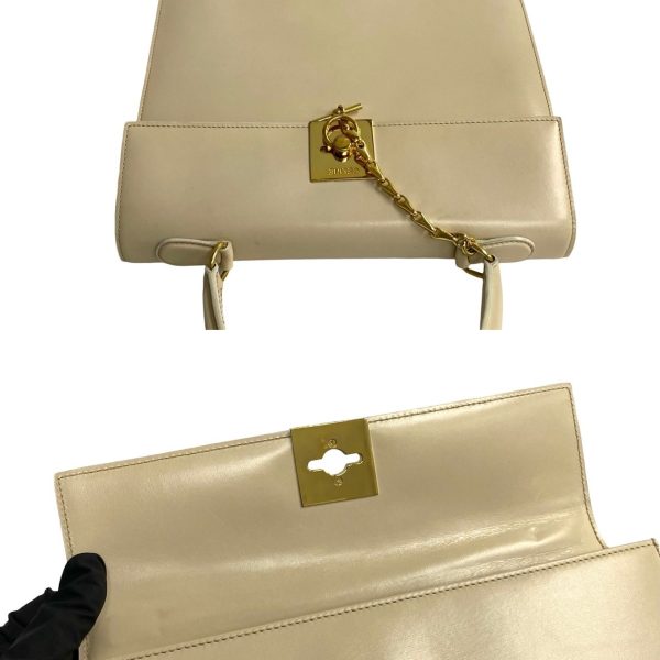 240625mna363 7 8 Celine Vintage Logo Ring Hardware Calf Leather Mini Tote Handbag Beige