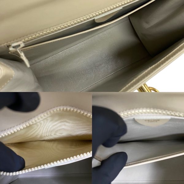 240625mna363 7 9 Celine Vintage Logo Ring Hardware Calf Leather Mini Tote Handbag Beige