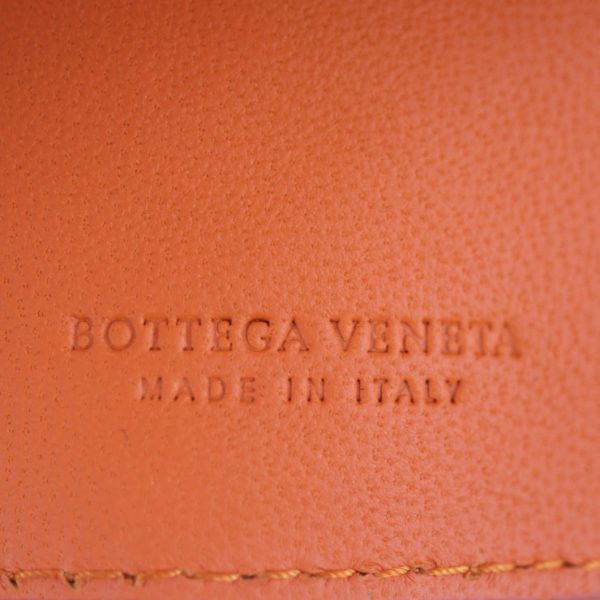 2409063001048 8 Bottega Veneta Intrecciato Leather Key Case Orange