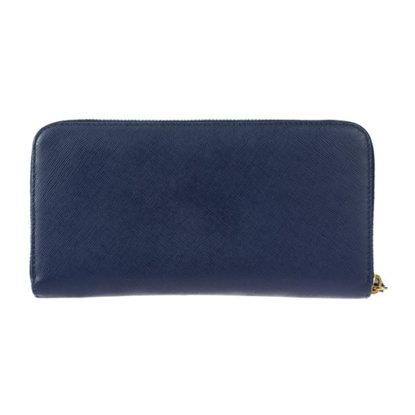 2410061001013 3 Prada Saffiano Leather Wallet Blue