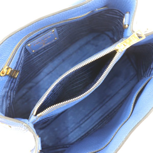 2411013007029 7 Prada Calf Leather Shoulder Bag Blue