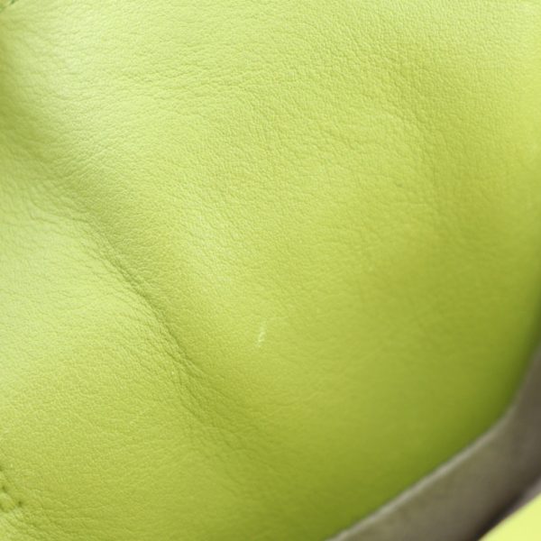 2411013010014 7 Loewe Flamenco Pocket Shoulder Bag Nappa Leather Lime Yellow