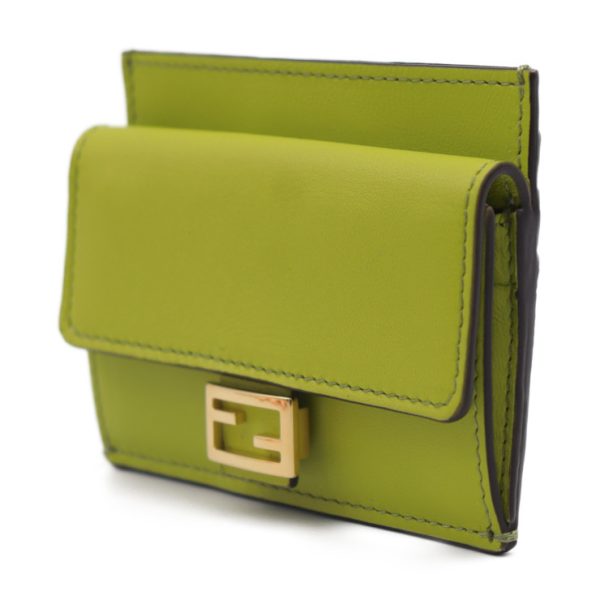 2411053008054 2 Fendi Baguette Card Holder Nappa Leather Green