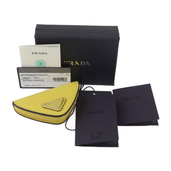 2416043007085 8 Prada Saffiano Leather Coin Purse Yellow