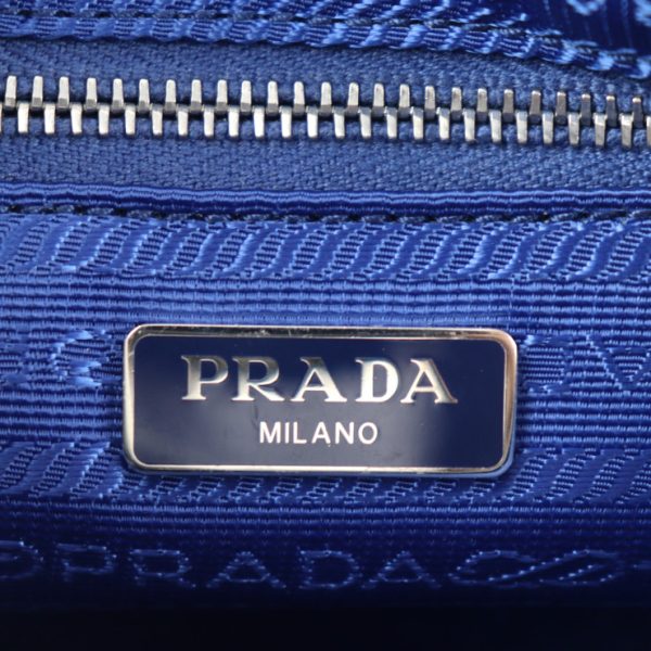 2418013007063 8 Prada Nylon Leather Shoulder Bag Blue