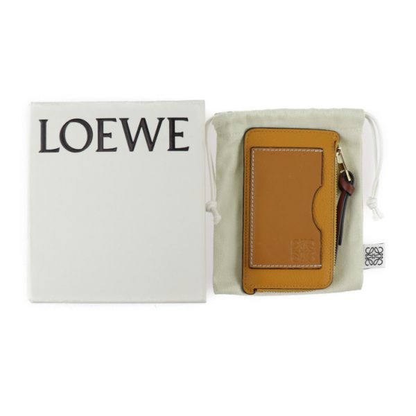 2418013007068 10 Loewe Coin Card Holder Leather Brown