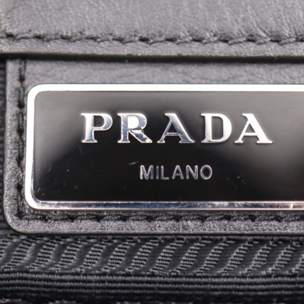 2418043007091 9 Prada Leather 2WAY Bag Black Shoulder