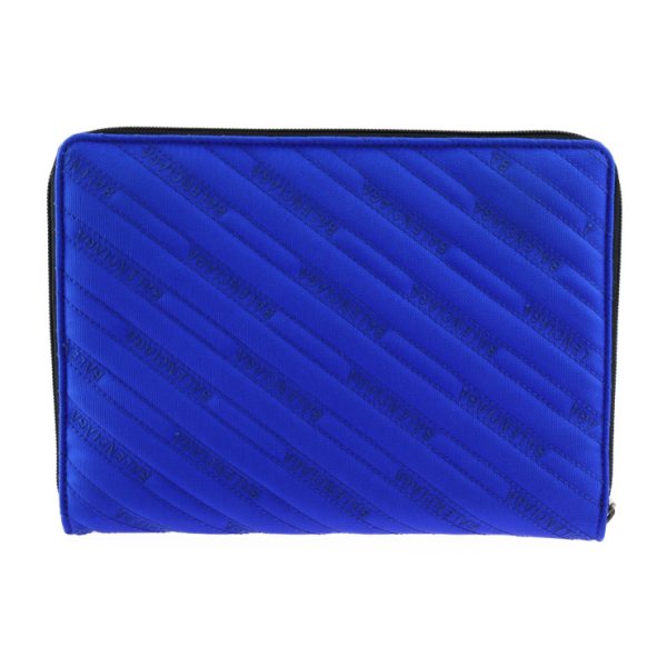 2424013010109 3 Balenciaga Tablet Nylon Clutch Bag Pouch Canvas Blue Black