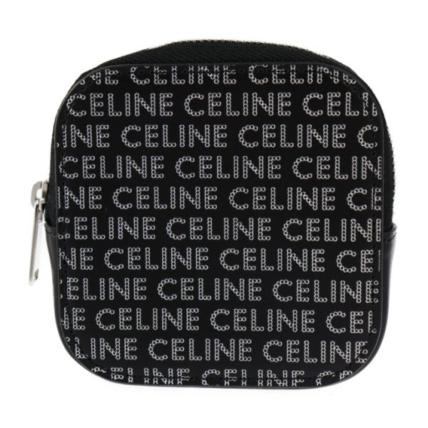 2425043007117 1 Celine Coin Purse Leather Black Silver