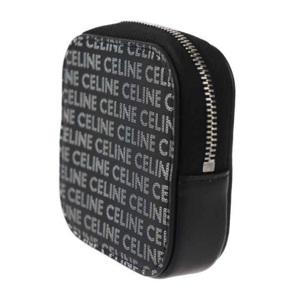 2425043007117 2 Celine Coin Purse Leather Black Silver