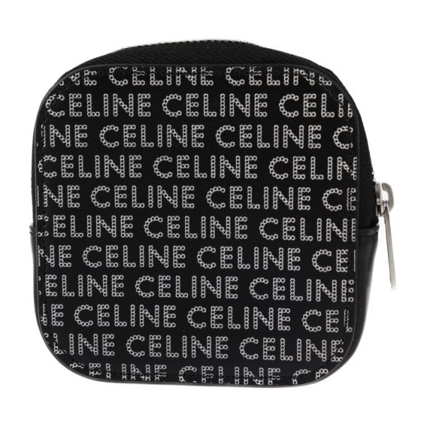 2425043007117 3 Celine Coin Purse Leather Black Silver