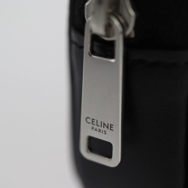 2425043007117 6 Celine Coin Purse Leather Black Silver