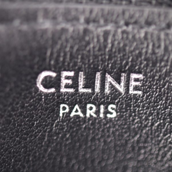 2425043007117 9 Celine Coin Purse Leather Black Silver