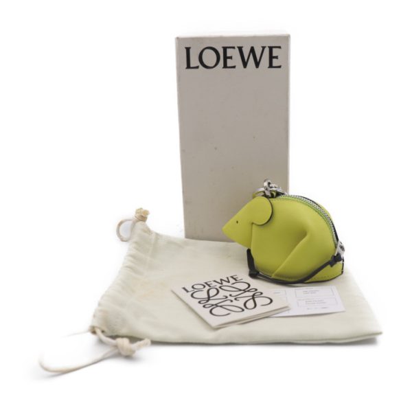 2430053007159 9 Loewe Bag Charm Coin Case Calf Leather Lime