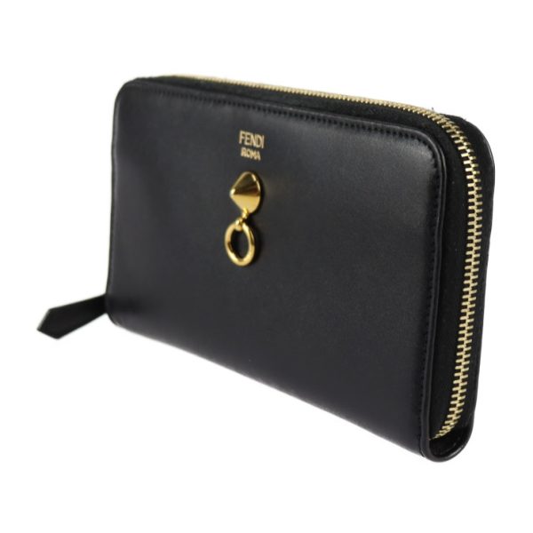 2431031001029 2 Fendi By the Way Long Wallet Leather Black