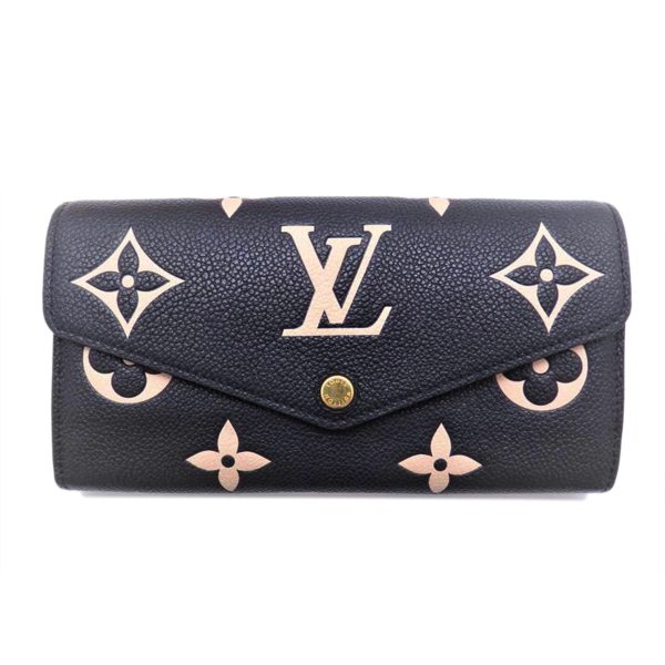 24374 1 Louis Vuitton Portefeuil Sala Monogram Empreinte Wallet Brown