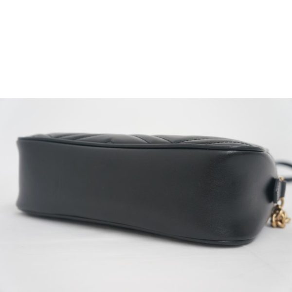 24454 3 Gucci GG Marmont Mini Shoulder Bag Black