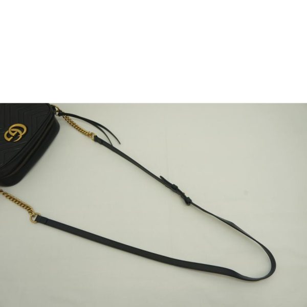 24454 4 Gucci GG Marmont Mini Shoulder Bag Black