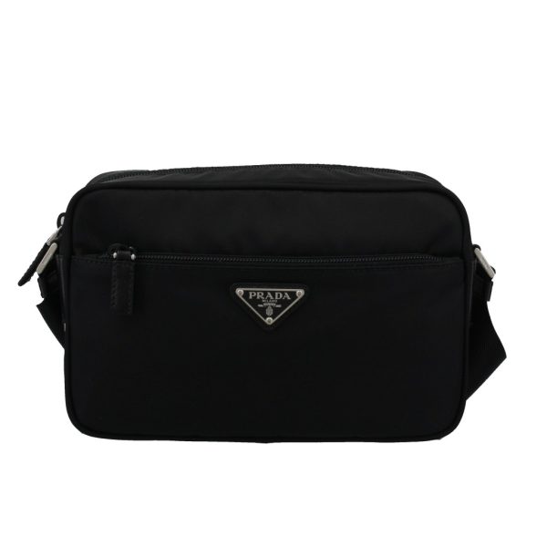 2500000009730 Prada Nylon Shoulder Bag Black