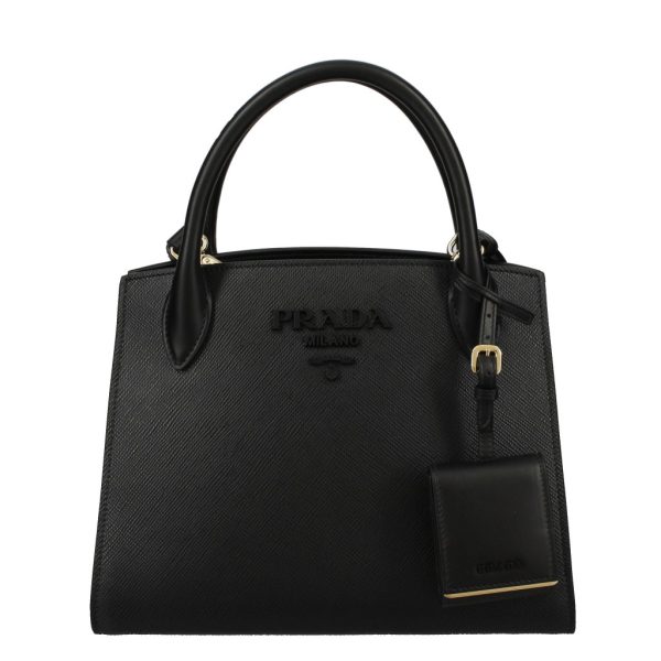 2500000050565 PRADA Handbag Leather Black