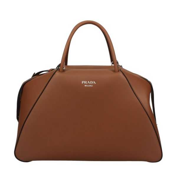 2500000085949 PRADA Handbag SOFTY Leather Brown