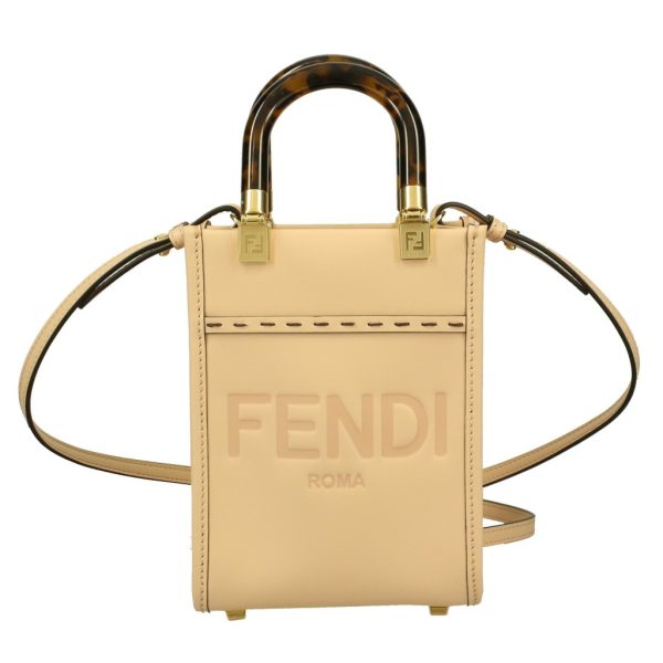 2500000092077 FENDI Shoulder Bag Leather Beige