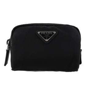 2500000102325 Prada Saffiano Triangolo Zip Wallet Black