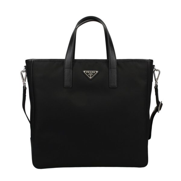 2500000102400 PRADA Tote Bag Leather Nero Black