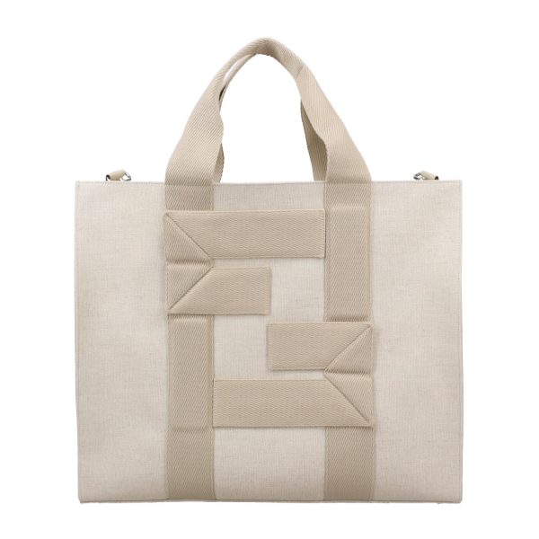 2500000107634 FENDI Tote Bag Leather White