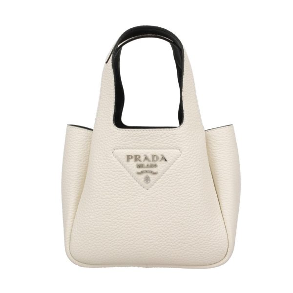 2500000135378 PRADA Handbag Mini Leather Bianco