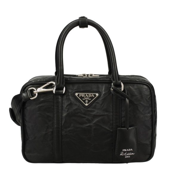 2500000141317 PRADA Handbag Leather Nero Black