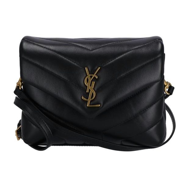 25033 1 Ysl Yves Saint Laurent Lambskin Mini Shoulder Bag Black