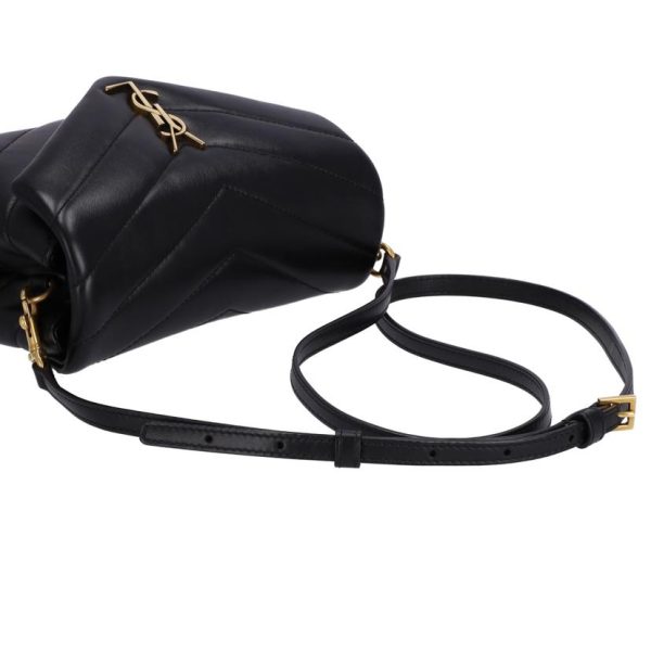 25033 4 Ysl Yves Saint Laurent Lambskin Mini Shoulder Bag Black