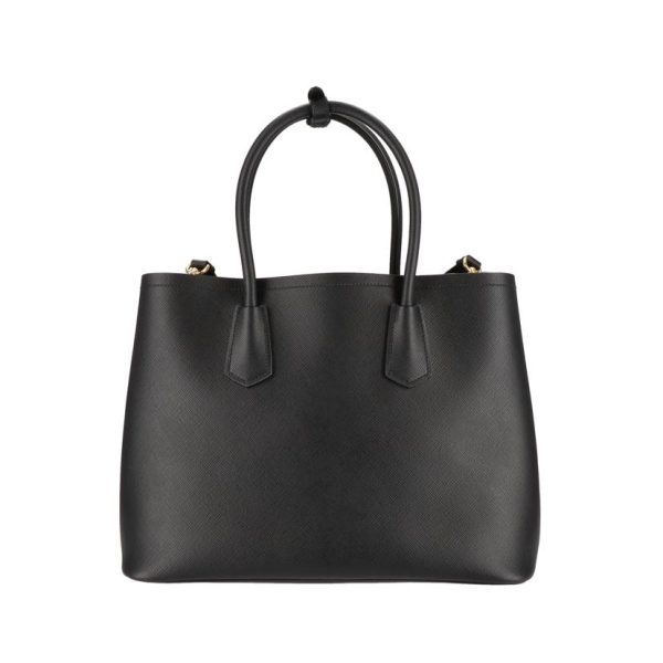 25079 2 Prada Leather Tote Bag Black